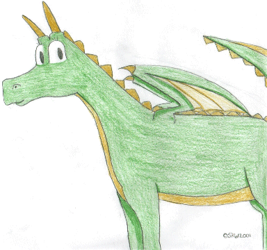 Arpha in her dragon form. Bad attempt at shading @.@